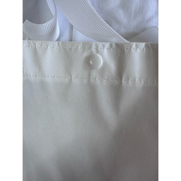 Lululemon Reusable Bag Tote Snap Closure White And Black New - Picture 3 of 5